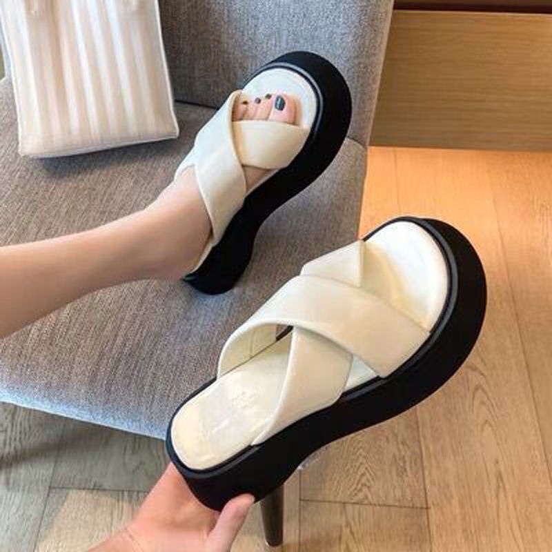 Dép Sandal Đế Dày Mũi To Kiểu Dáng Thời Trang Thoải Mái