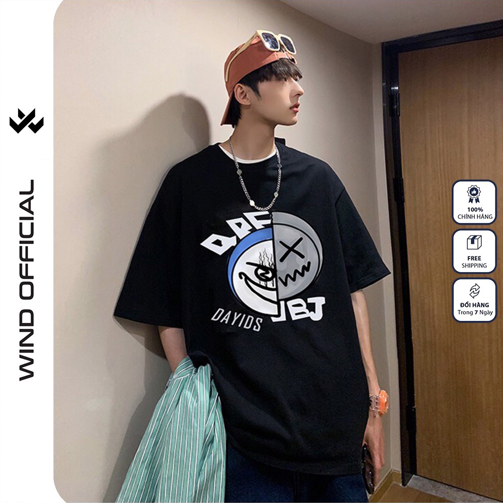 Áo phông tay lỡ unisex W WIND dáng rộng DAYIDS nam nữ ulzzang oversize