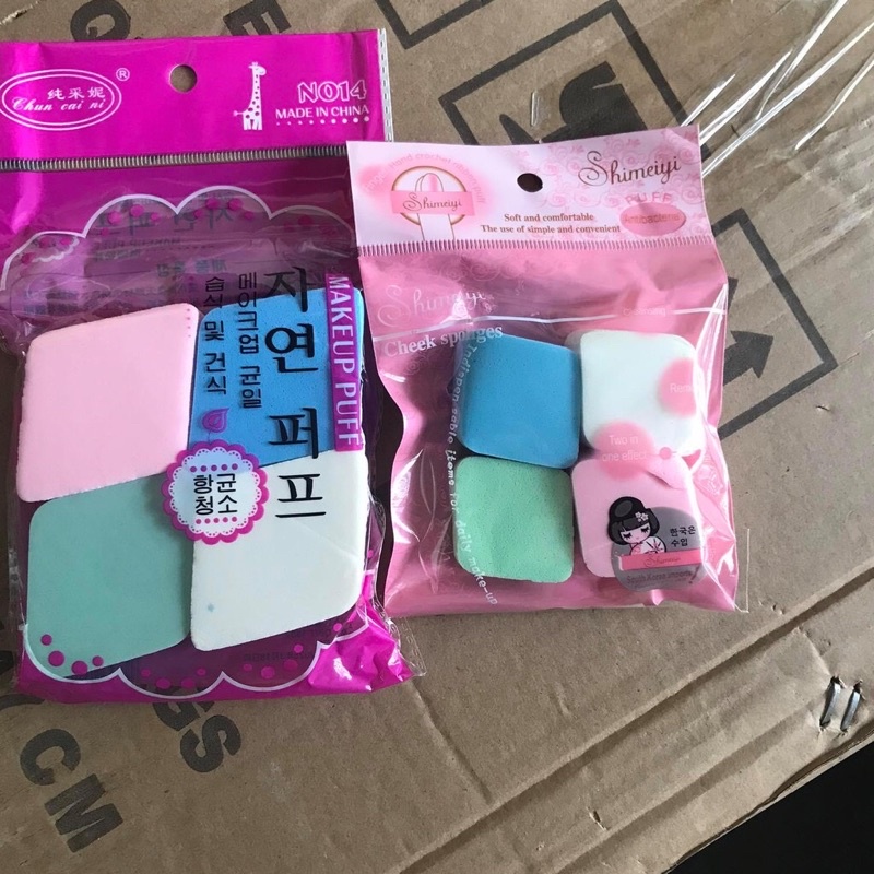 Sét 4 miếng bông tán trang điểm