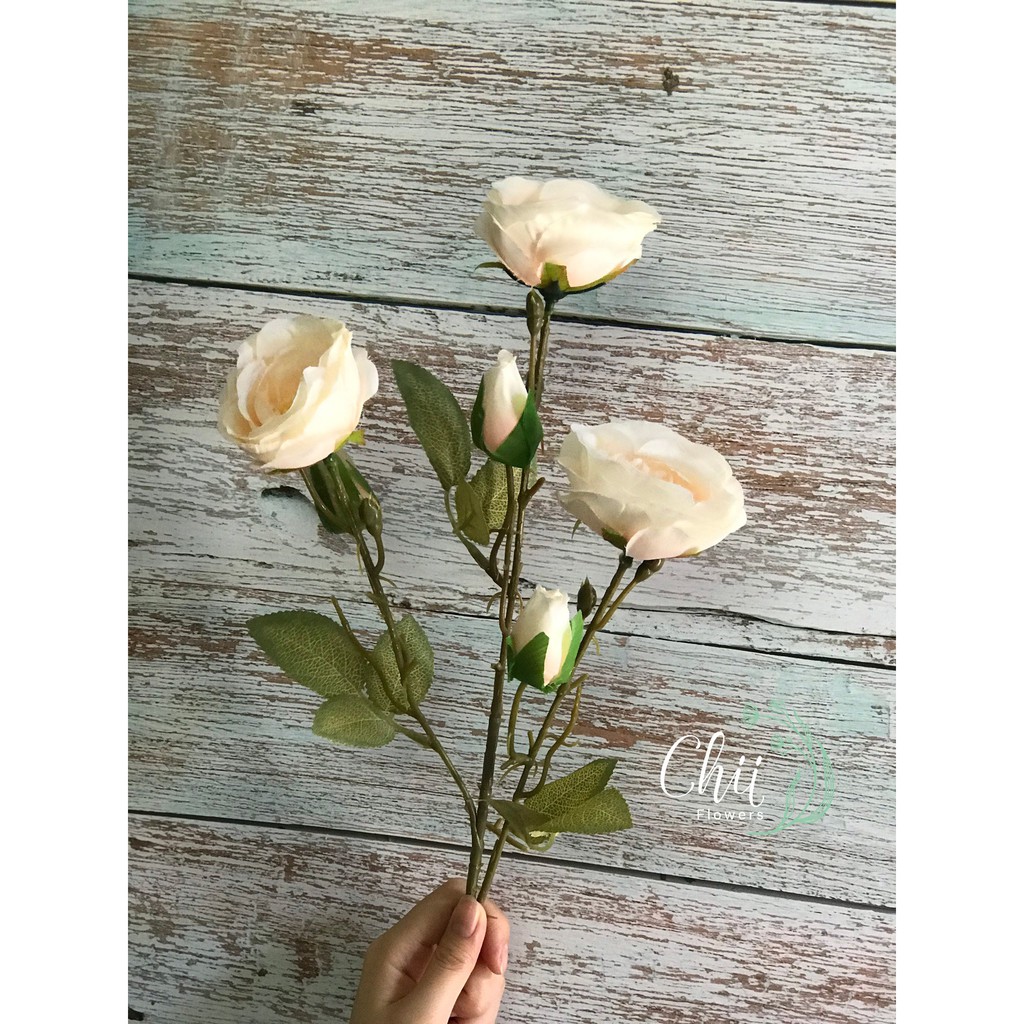 Hoa giả hoa lụa - Hoa hồng leo Hà Nội cao cấp nhập khẩu trang trí Hà Nội đẹp Chiiflower CH55