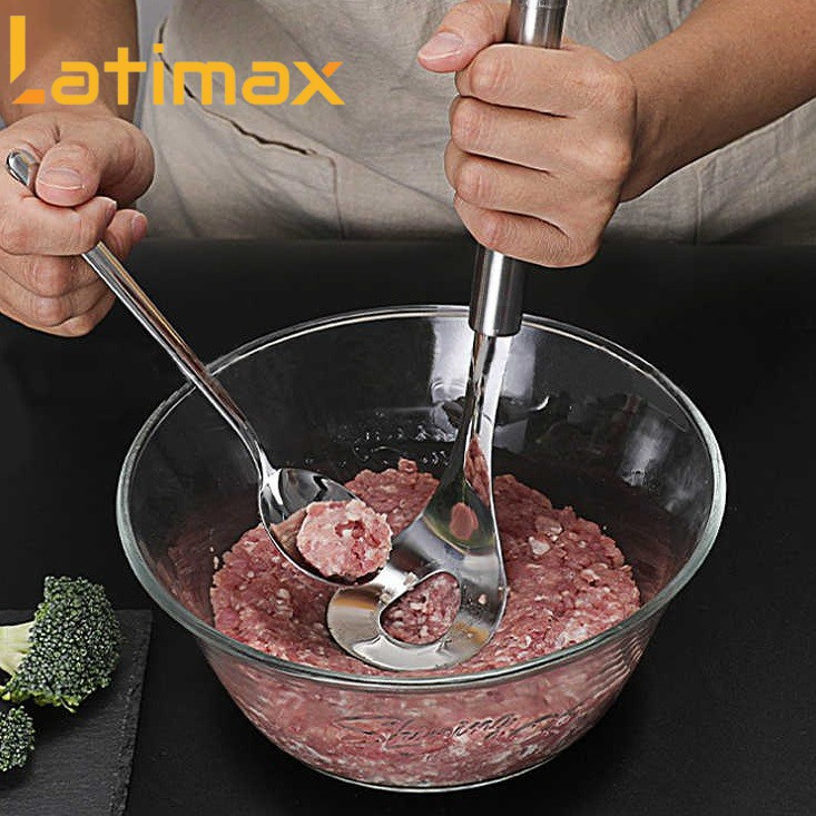 [Mã BMBAU50 giảm 7% đơn 99K] Thìa nặn thịt viên, cá viên inox Latimax cao cấp siêu bền siêu tiện dụng