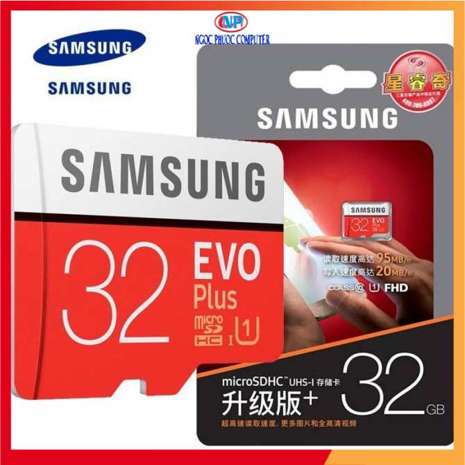 Thẻ nhớ MicroSD SamSung 128GB/64GB/32GB/16GB – Evo Plus Class 10  – Kèm Adapter – Bảo hành 5 năm