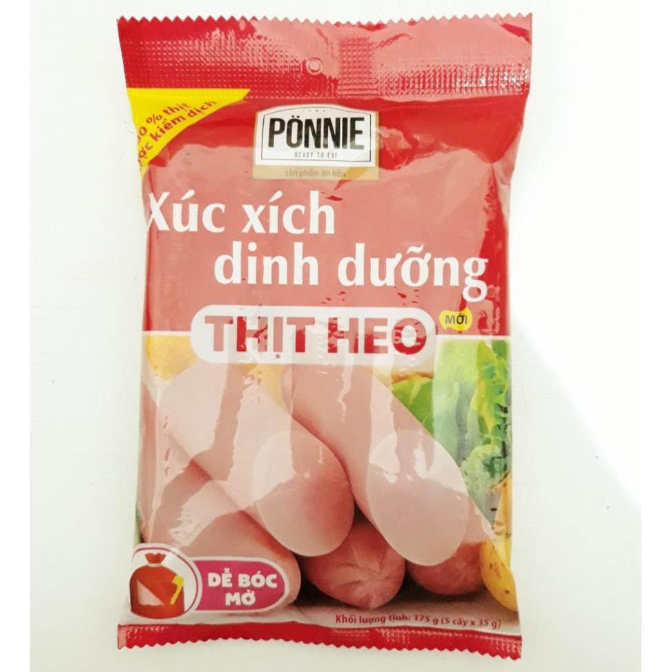 Xúc Xích Dinh Dưỡng Thịt Heo PONNIE 175G