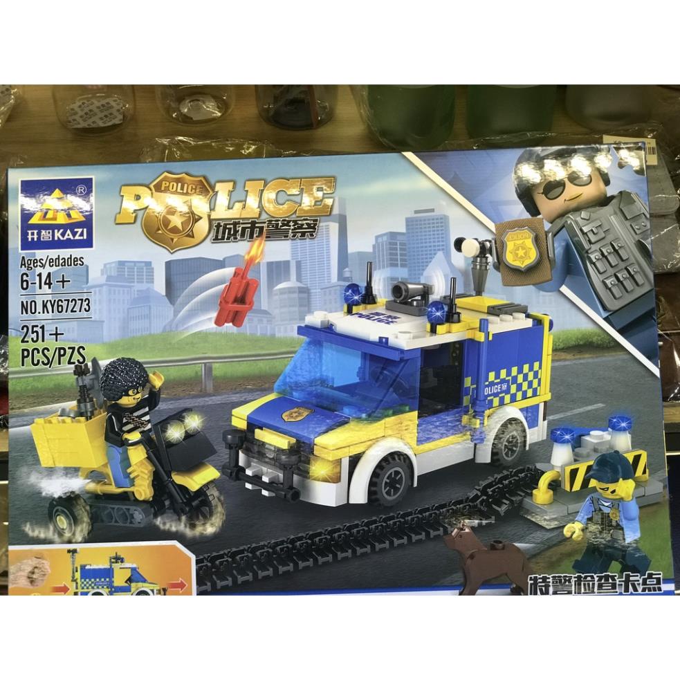 Xếp hình lắp ghép lego KAZI mô hình Xe ô tô POLICE