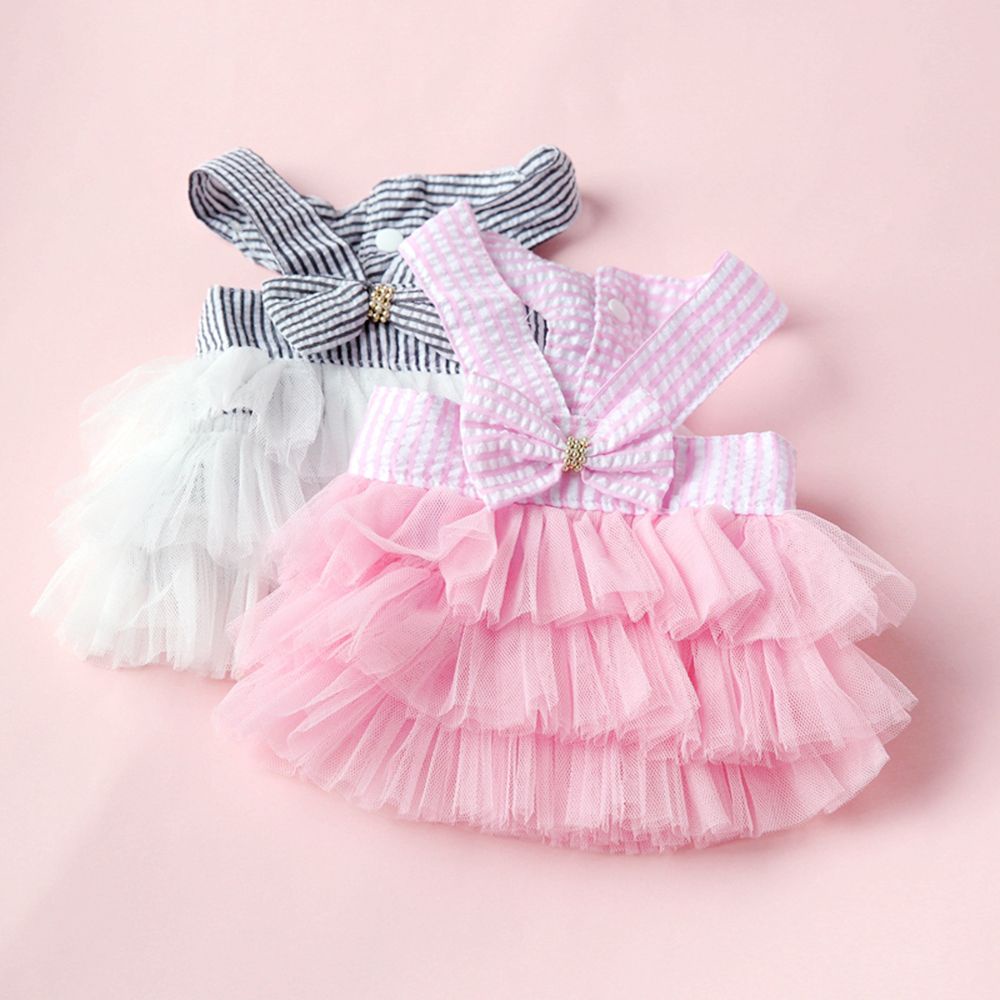 Váy cho thú cưng phối ren lưới nhiều màu sắc phong cách thanh lịch thời trang thu xuân dễ thương phù hợp cho cún mèo