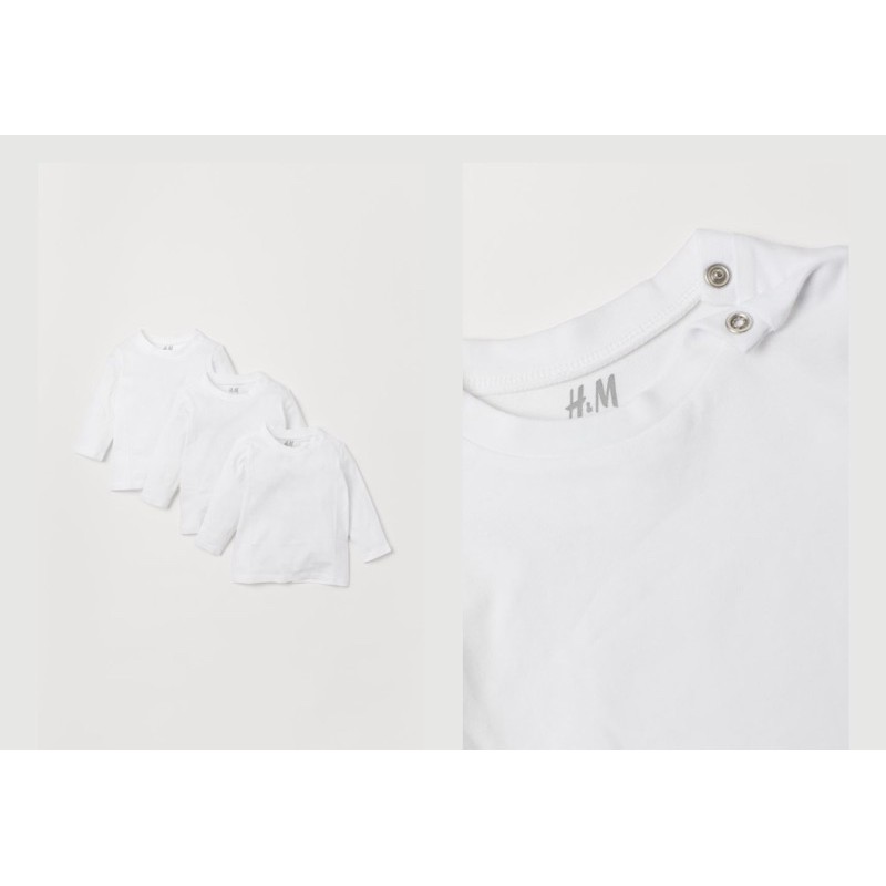 [HM AUTH] áo phông trắng cho bé HM