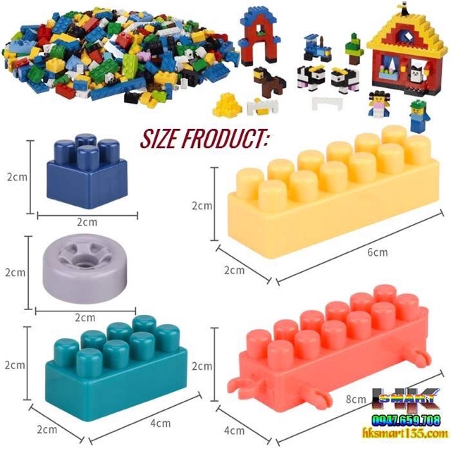 Bộ lego xếp hình 520 chi tiết đồ chơi cho bé lắp ráp , trò chơi phát triển tư duy , sáng tạo , trí tưởng tượng.