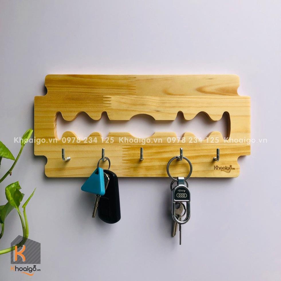 Móc chìa khóa, móc treo chìa khoá dán tường hình lưỡi dao lam, decor
