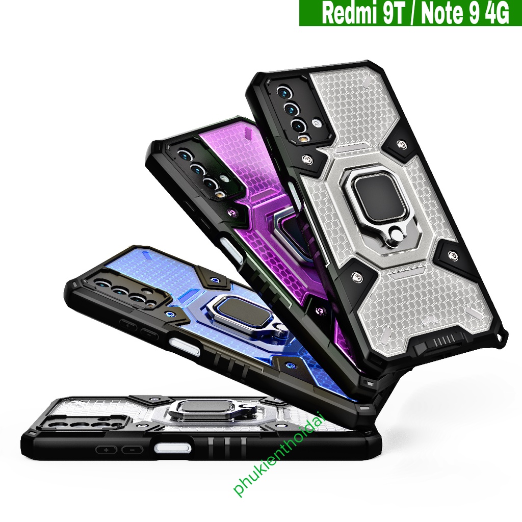 ỐP LƯNG REDMI 9T / NOTE 9 4G TỔ ONG IRING CHỐNG SỐC THỜI TRANG GIÁ ĐỠ XEM PHIM