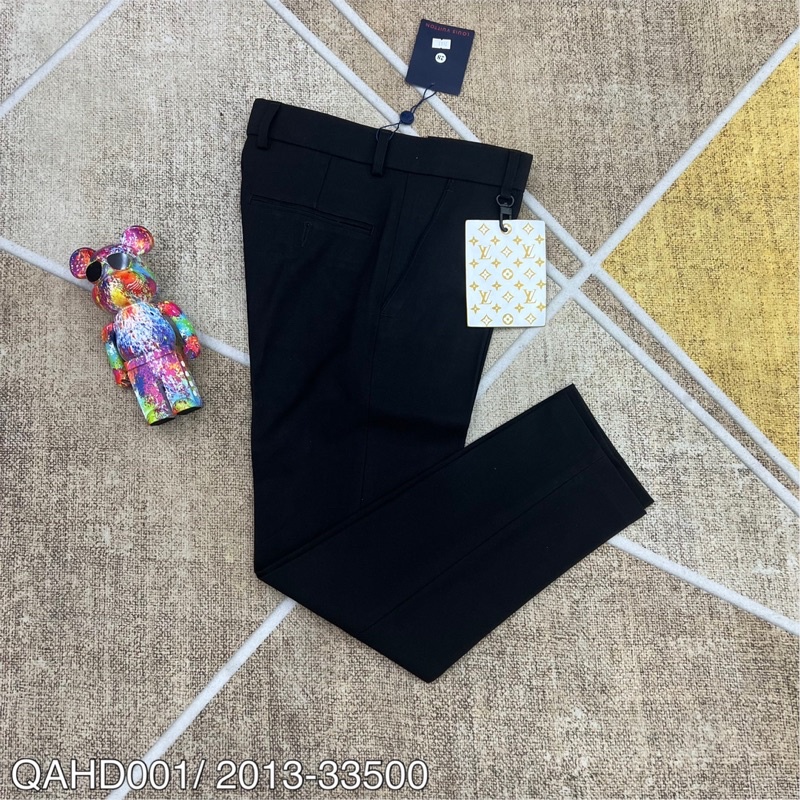 Quần âu nam ống côn hàn quốc cao cấp, Quần tây âu thêu logo phong cách trẻ