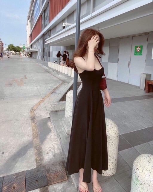 Đầm váy maxi trắng 2 dây cúp ngực (kèm hình thật) | BigBuy360 - bigbuy360.vn