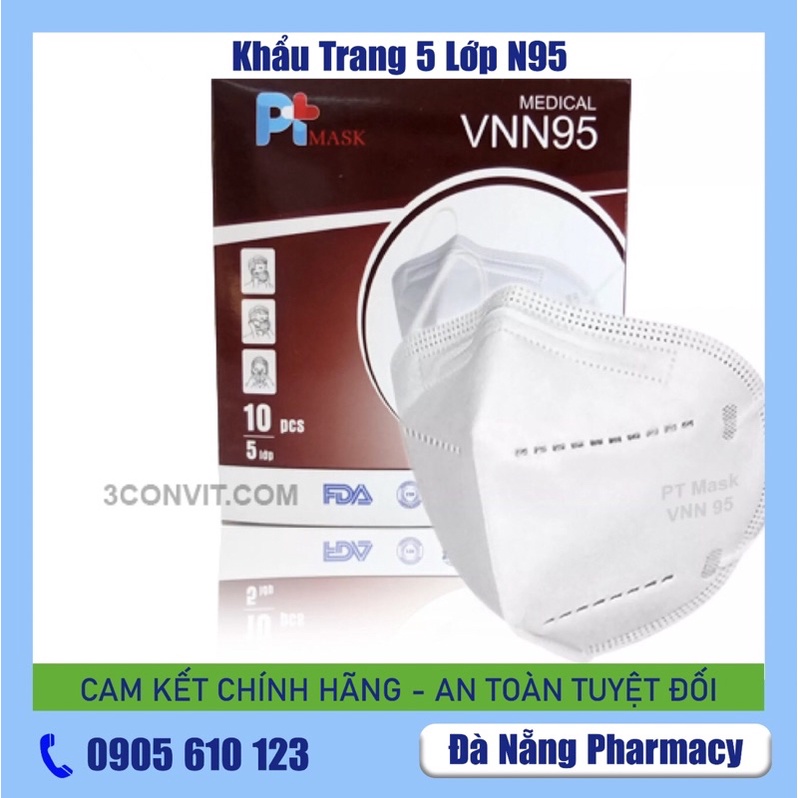 [Hộp 10 Cái] Khẩu Trang N95 5 Lớp Hàng Công Ty Phương Tuyên Chuẩn Chất Lượng