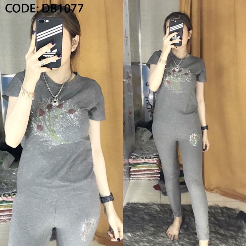 Đồ bộ thun ép đá hình Đuôi Công | BigBuy360 - bigbuy360.vn