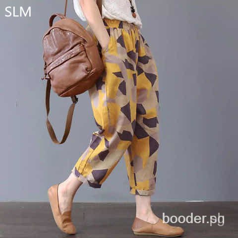 Bộ áo liền quần vải cotton mỏng dáng rộng in hoa kiểu retro thời trang mùa hè hàng mới dành cho bạn nữ