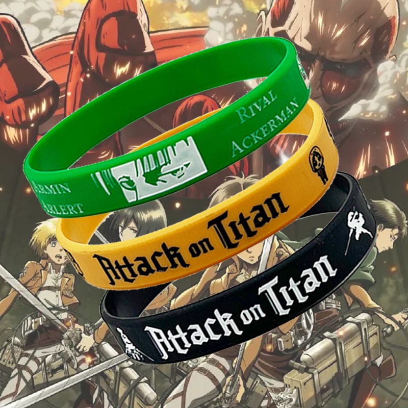 Vòng Tay Gel Silica Hóa Trang Nhân Vật Levi Mikasa Trong Attack on Titan