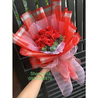 QUÀ TẶNG - bó hoa 10 bông sáp