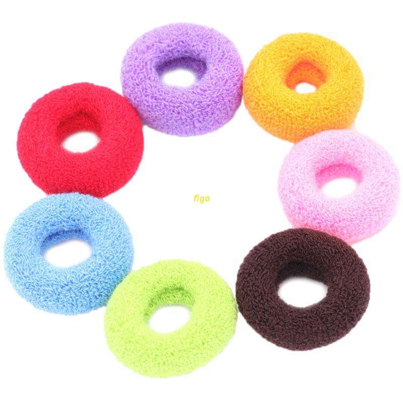 1 Dây Buộc Tóc Lông Nhung Dày Co Giãn Màu Kẹo Trơn Cho Nữ Giá Đỡ