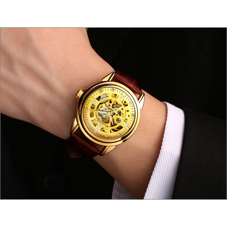 [Bảo Hành 2 Năm+Tặng Quà 300K] Đồng Hồ Nam F.N.G.E.E.N Cơ Lộ Máy Dây Da - A16 - Medol Watch | BigBuy360 - bigbuy360.vn