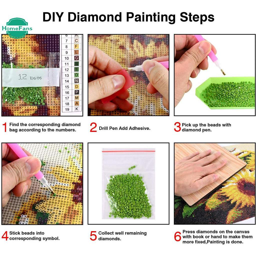 Bộ dụng cụ làm tranh đính kim cương giả hình cún con xinh xắn tự làm 30x40cm