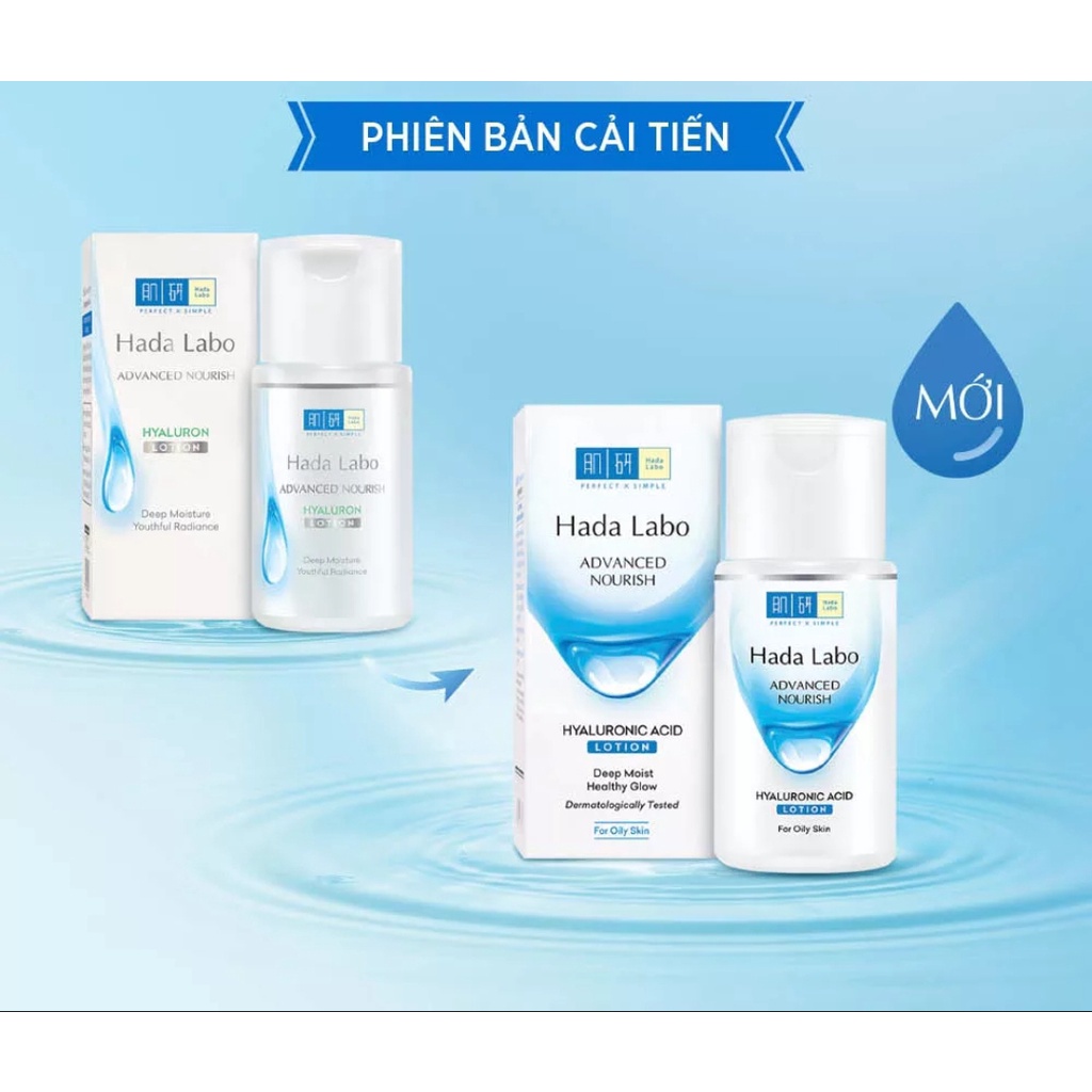 Dung dịch dưỡng ẩm tối ưu Hada Labo Advanced Nourish Hyaluronic Acid Lotion dùng cho da dầu 170ml
