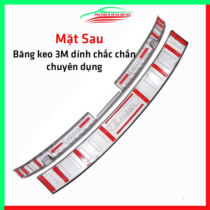 Ốp chống trầy cốp Mazda 3 2020-2023 vân titan