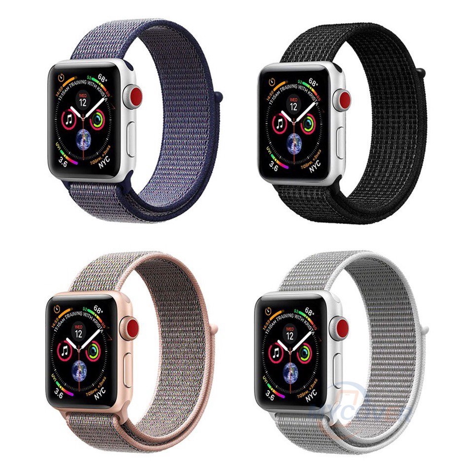 Dây đeo đồng hồ chất liệu nylon thoáng khí thay thế cho iwatch Series 7 6 SE 5 4 3 2 1 45mm 41mm 38MM 42MM 40MM 44MM