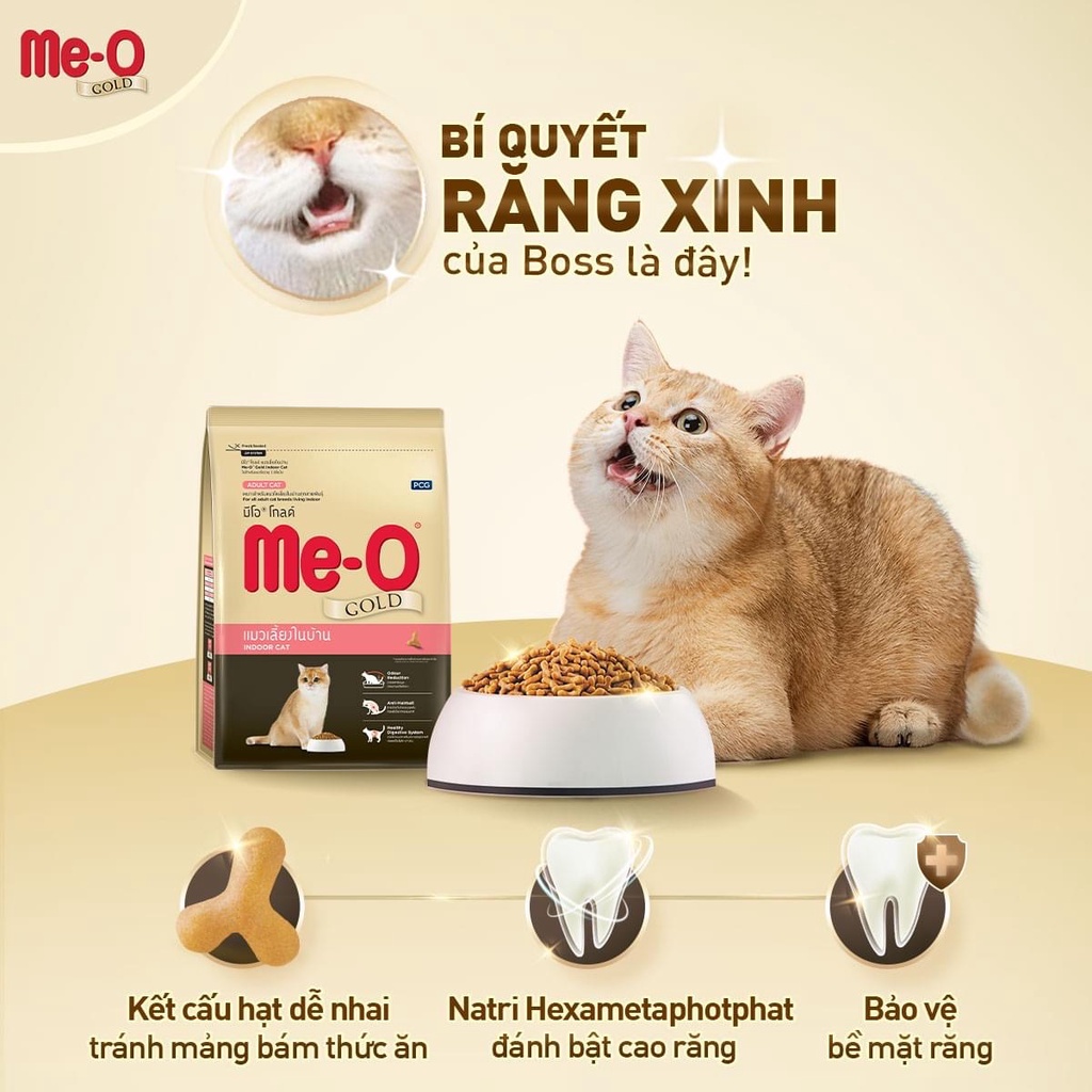 Thức Ăn Cho Mèo Nuôi Trong Nhà Hạt Me-O Gold Indoor - Miki Petshop