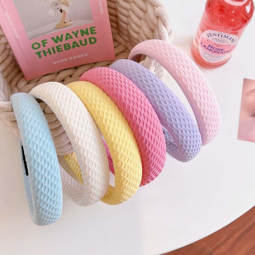 Băng Đô Cài Tóc Bản Rộng Màu Sắc Ngọt Ngào Thời Trang Cho Nữ