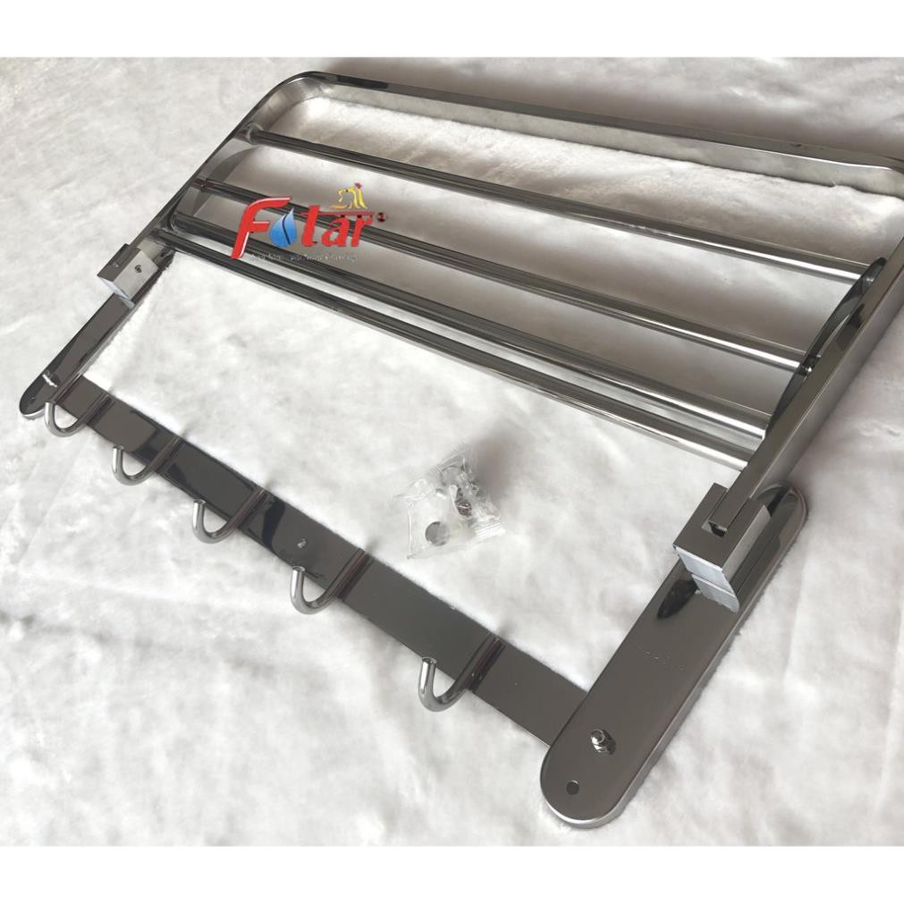 Máng Khăn Tắm Thanh Treo Khăn INOX 304 Cao Cấp GẬP LÊN GẬP XUỐNG ĐƯỢC