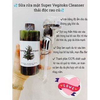 Sữa rửa mặt rau củ thải độc Super Vegitoks Cleanser
