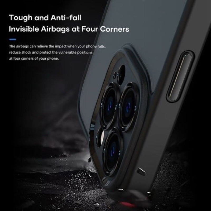 [13 | 13 Pro |13 Pro Max ] Ốp lưng Iphone Rock nhám bảo vệ cụm camera chống vân tay viền màu chống sốc cực đẹp
