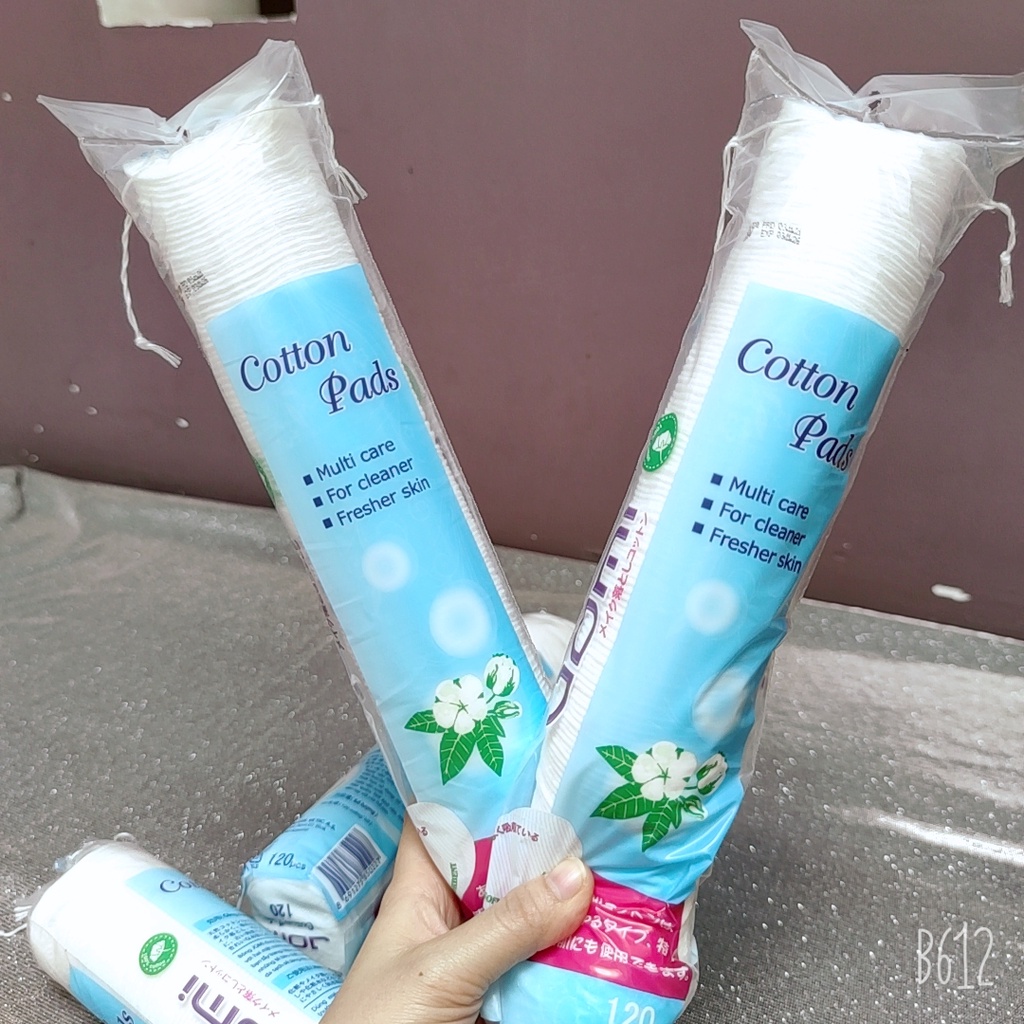 Bông tẩy trang  3WB 100% cotton 120 miếng JOmi