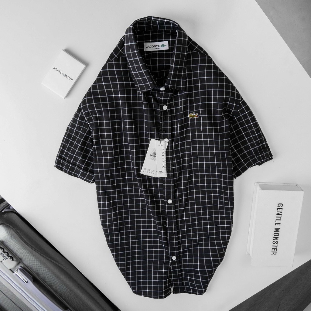 Áo Sơ Mi Ngắn Tay Nam Công Sở Shirt LC Oxford Sọc Caro Màu Basic Hè 2021 [HÀNG CAO CẤP] | BigBuy360 - bigbuy360.vn