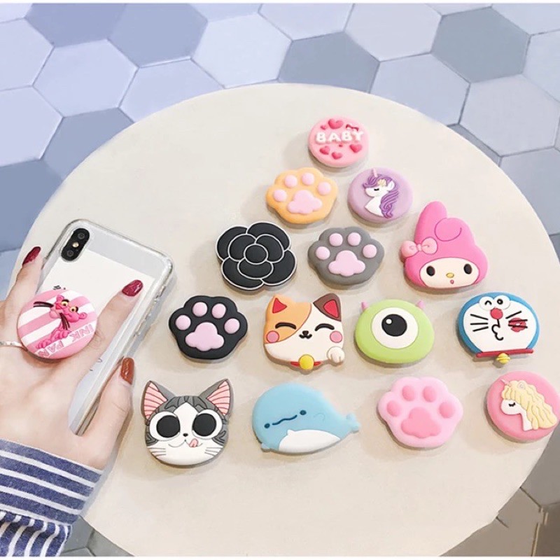 Giá Đỡ Chống Lưng Pop Socket Cho Điện Thoại Tai Nghe Pin Dự Phòng