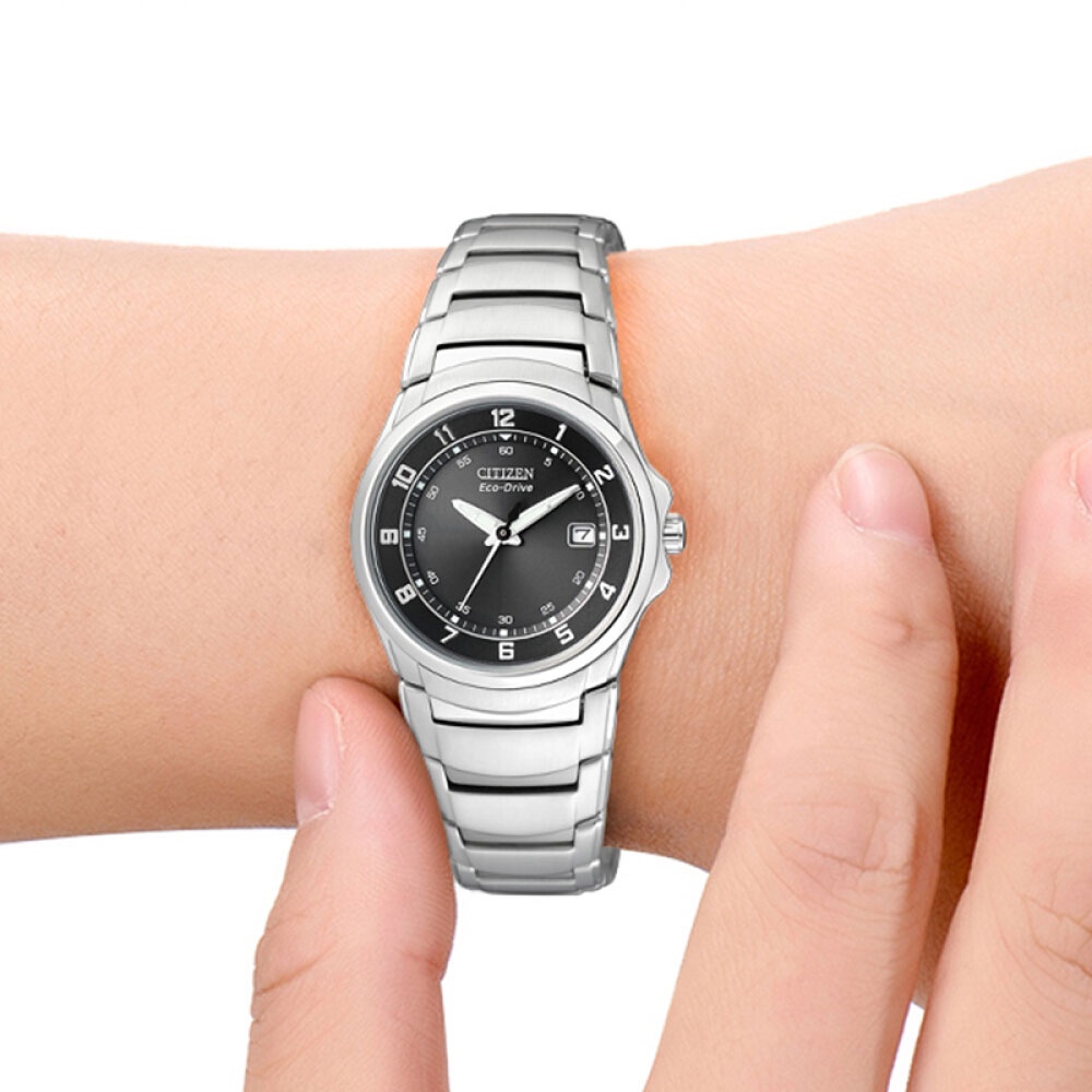 Đồng Hồ Nữ Citizen Dây Thép Không Gỉ EW1360-56E - Mặt Đen (Sapphire)