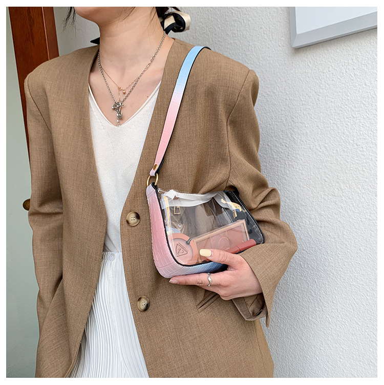 Women Casual Transparent Handbag Tote Shoulder Small Bag