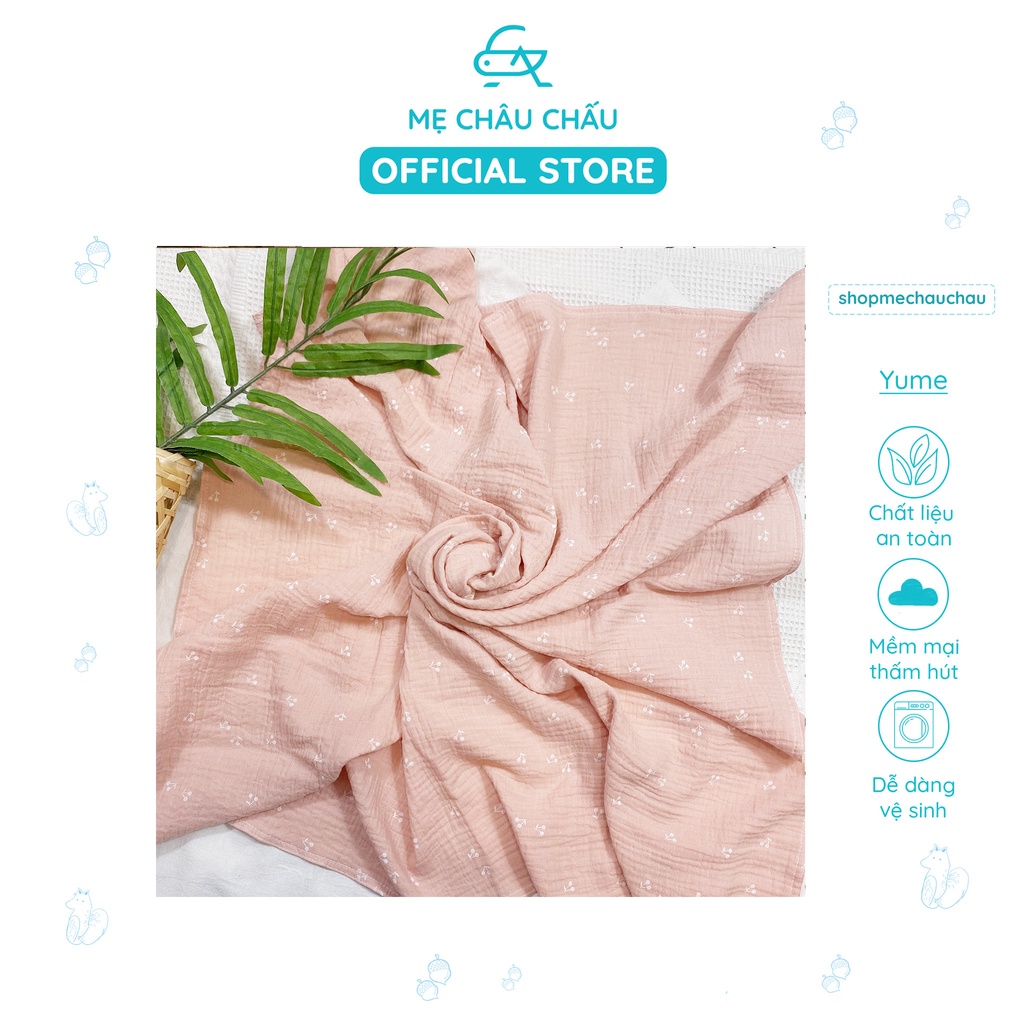 [FULL] Khăn Tắm Xô Muslin Organic Yume Cho Bé KT 90*100cm