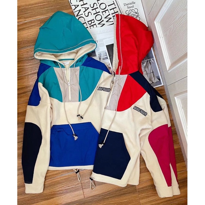 Áo hoodies nữ thời trang phong cách có khoá kéo ở cổ thương hiệu Isabel Marant cao cấp