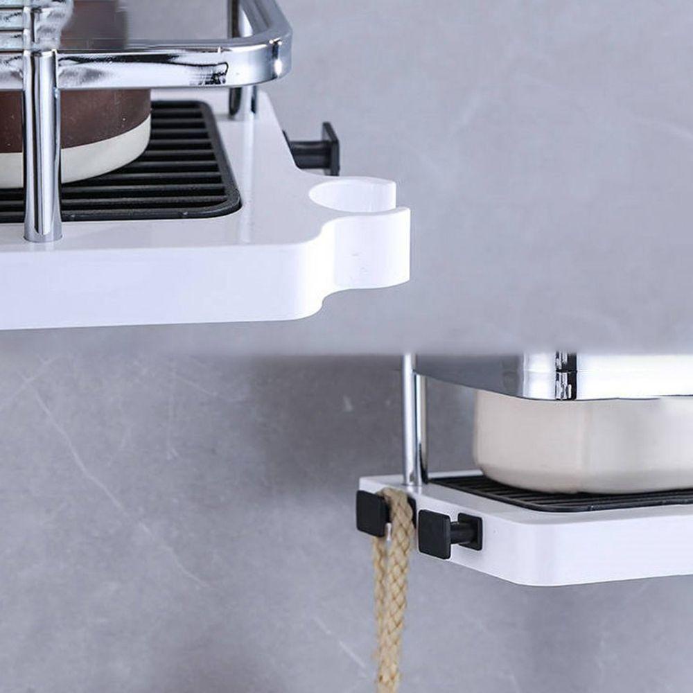 Khay Đựng Xà Phòng Một Tầng Có Móc Treo Đa Năng Dễ Lau Chùi