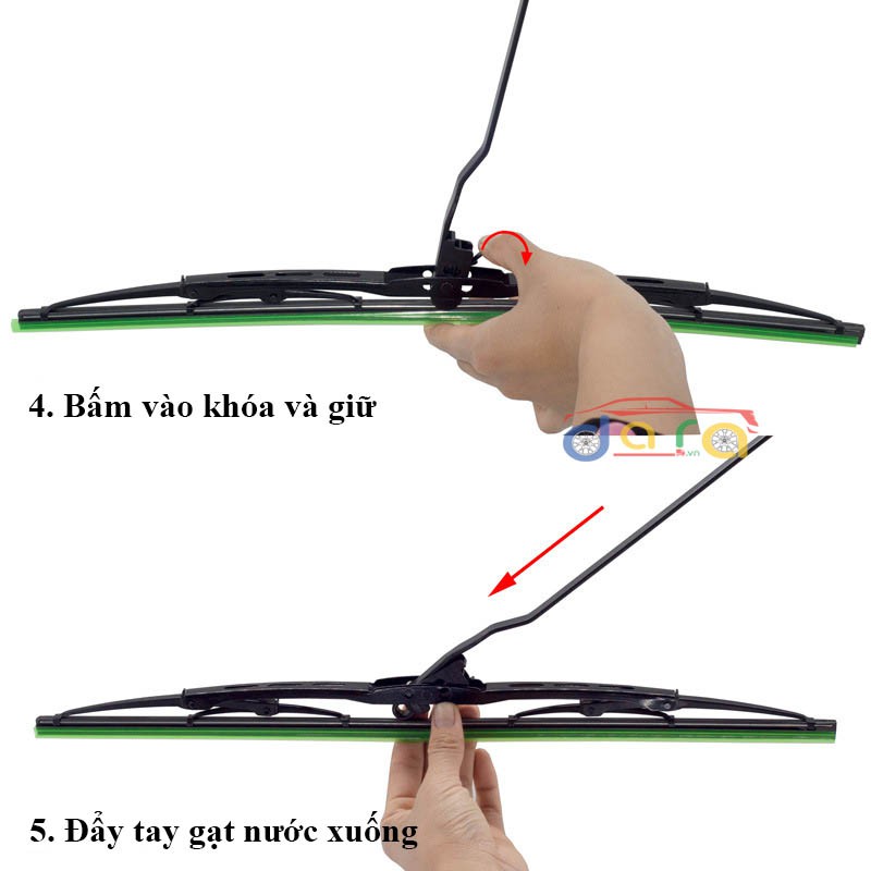 Cần gạt mưa ô tô Silicone 3 khúc chính hãng Nano Wiper Cao cấp, nhiều kích thước