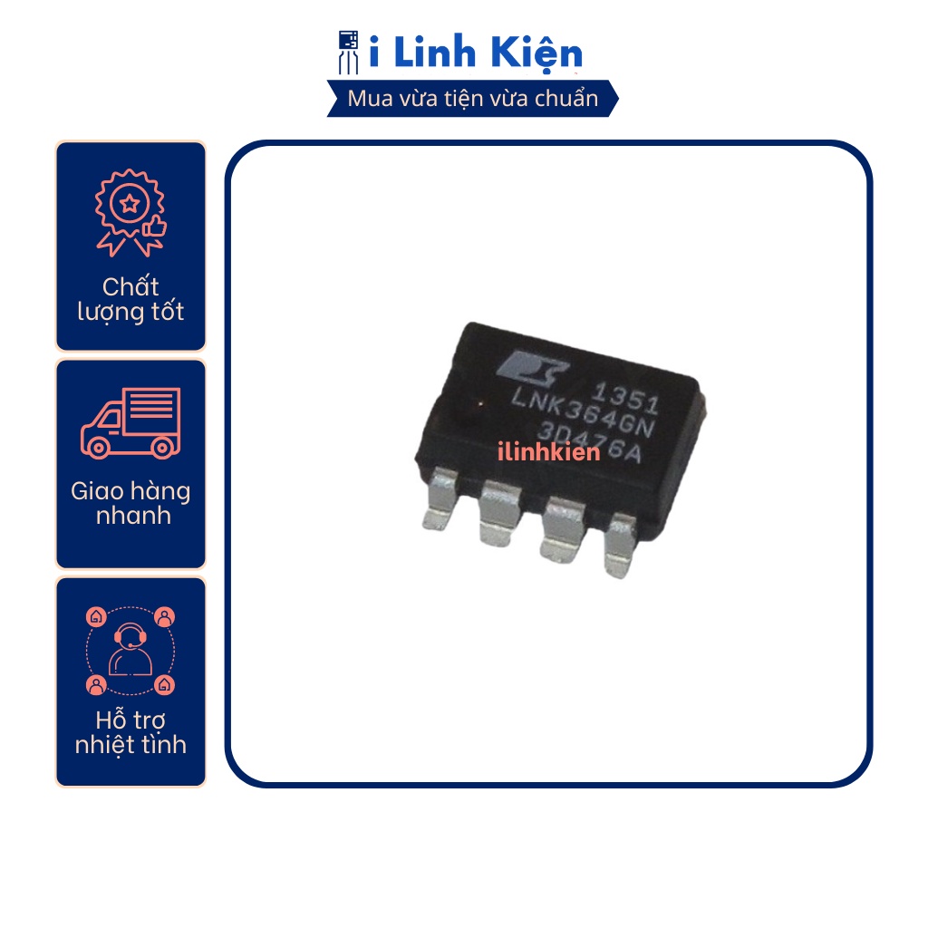 Ic nguồn LNK364GN SOP-7 chính hãng POWER Integrations