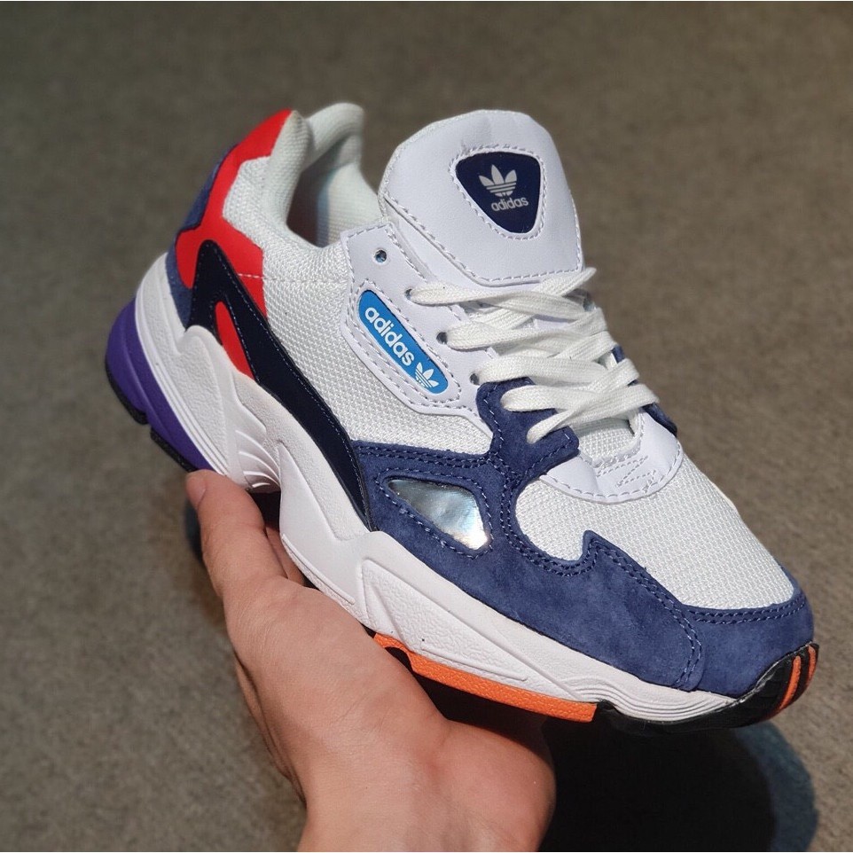 giày adidas falcon (xanh trắng)