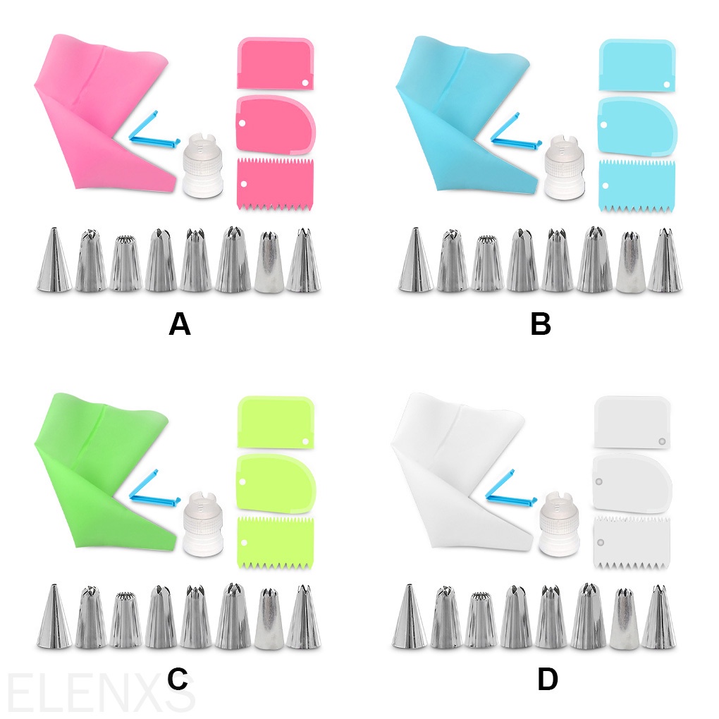 Bộ 14 đuôi bắt bông kem màu sắc ngẫu nhiên