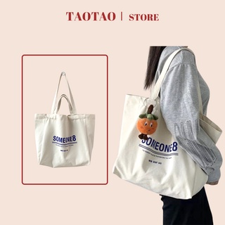 Túi Canvas Cỡ Lớn Có Khóa Kéo Phong Cách Hàn Quốc 2021
