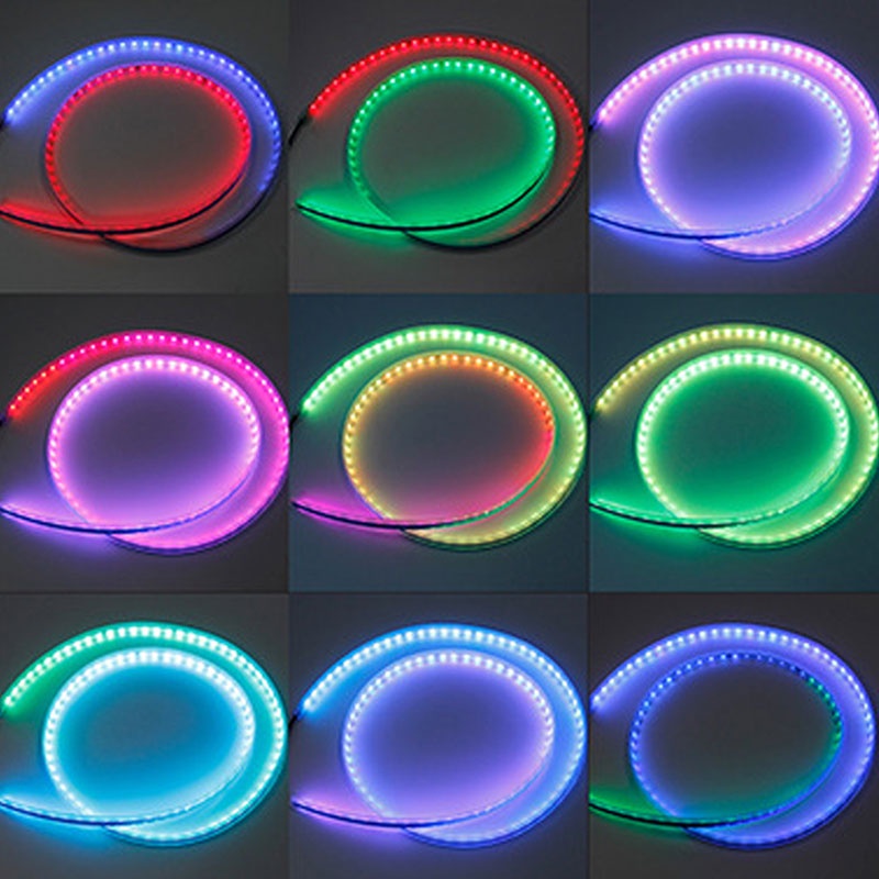 Dải Đèn Led Rgb 12V Nhiều Màu Sắc Kèm Điều Khiển Từ Xa Trang Trí Mui Xe Hơi