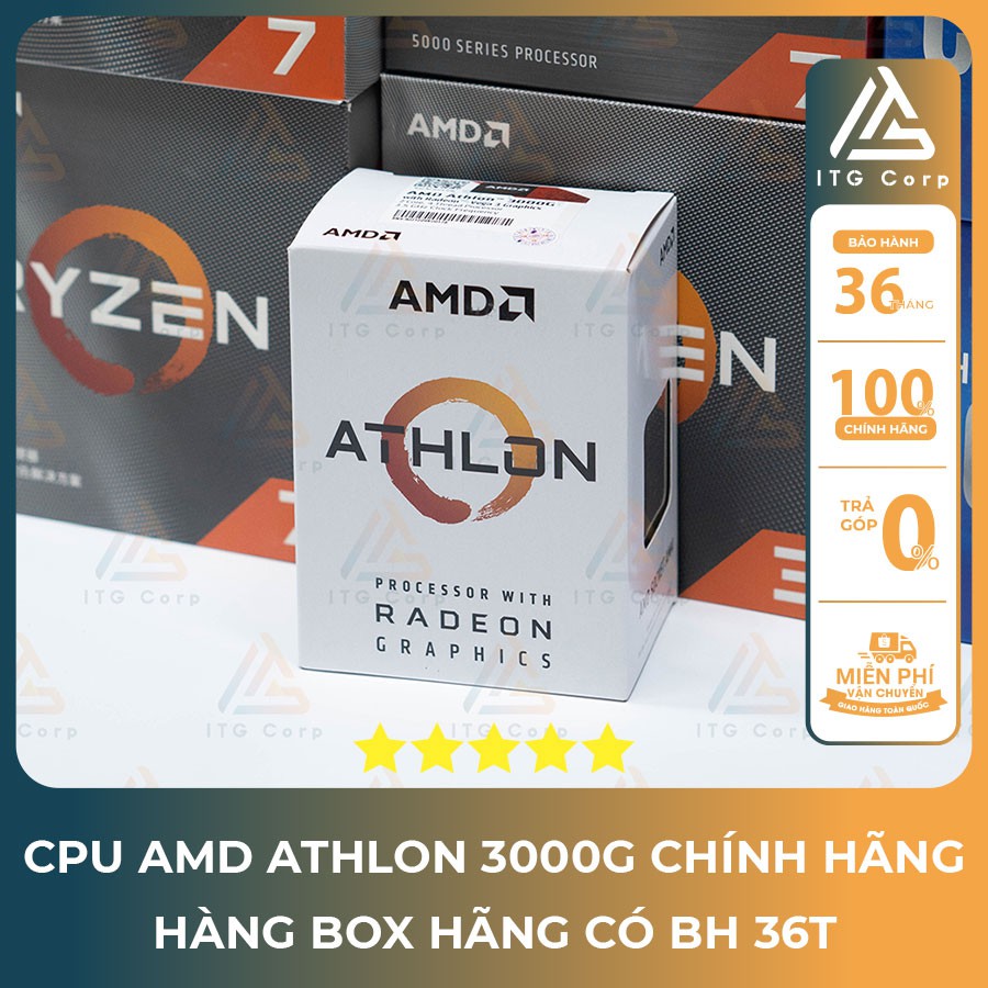 Máy Tính Văn Phòng AMD Ryzen Athlon 3000G - RAM 4G - SSD 120G