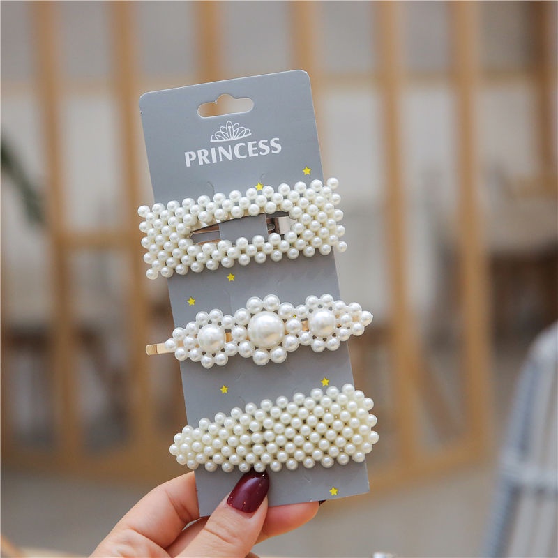 Kẹp tóc mái ngọc trai iLita cặp bấm mái nữ đẹp vintage Hàn Quốc cute dễ thương xinh xắn hottrend