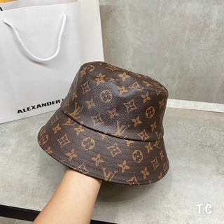 Mũ vành bucket, lươi trai da hoa nâu