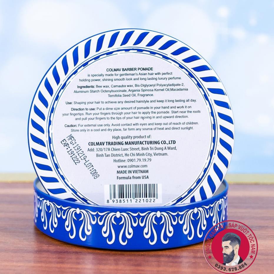 [CHÍNH HÃNG STORE HÀ NỘI] Sáp Vuốt Tóc Nam Pomade Colmav Blue Chính Hãng Cao Cấp - Nhập Khẩu USA