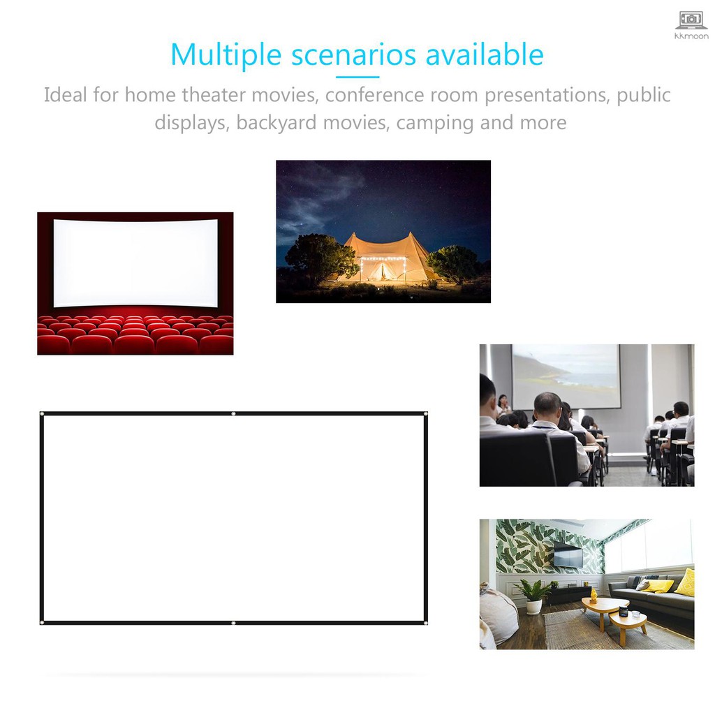 Màn Hình Máy Chiếu 100 Inch 16:9 Có Thể Gấp Gọn Tiện Lợi